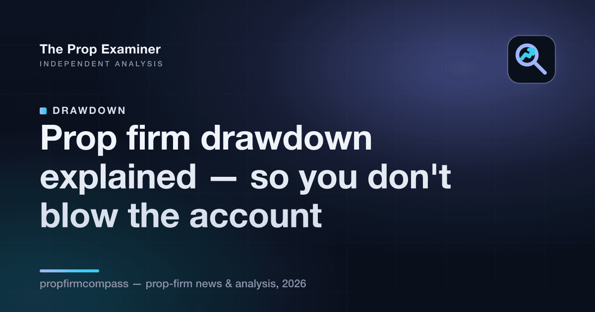 Prop firm drawdown explained — so you don't blow the account
