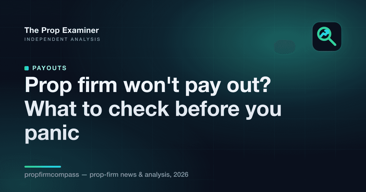 Prop firm won't pay out? What to check before you panic