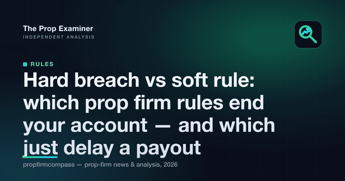 Hard breach vs soft rule: which prop firm rules end your account — and which just delay a payout