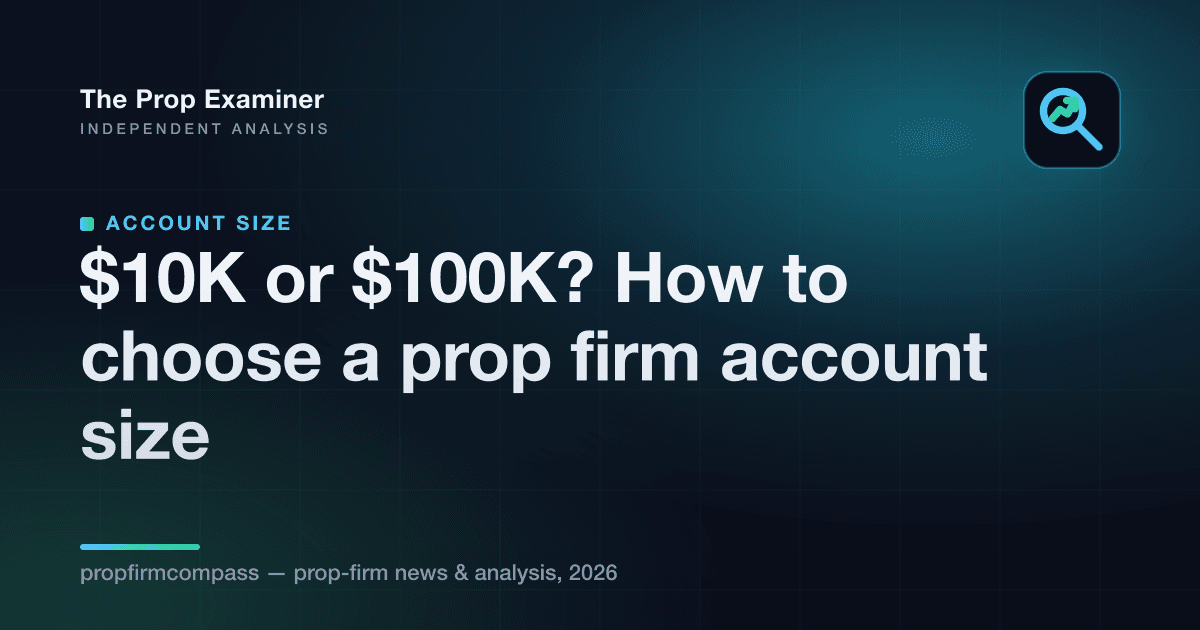 $10K or $100K? How to choose a prop firm account size