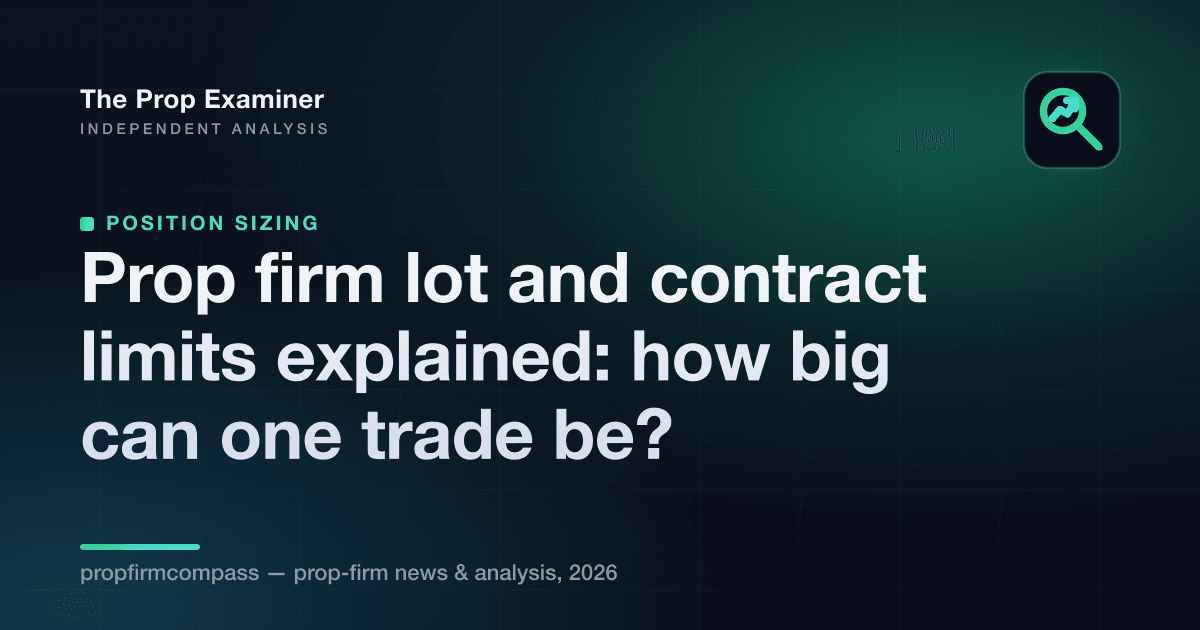 Prop firm lot and contract limits explained: how big can one trade be?
