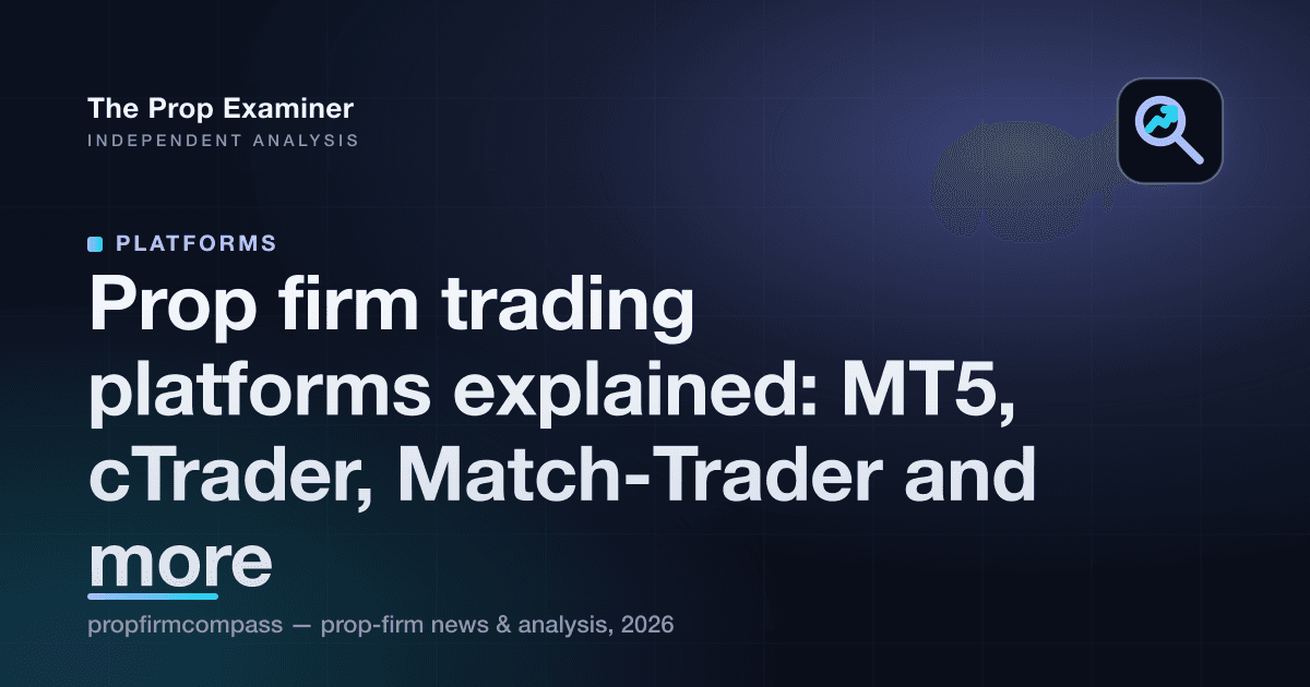 Prop firm trading platforms explained: MT5, cTrader, Match-Trader and more