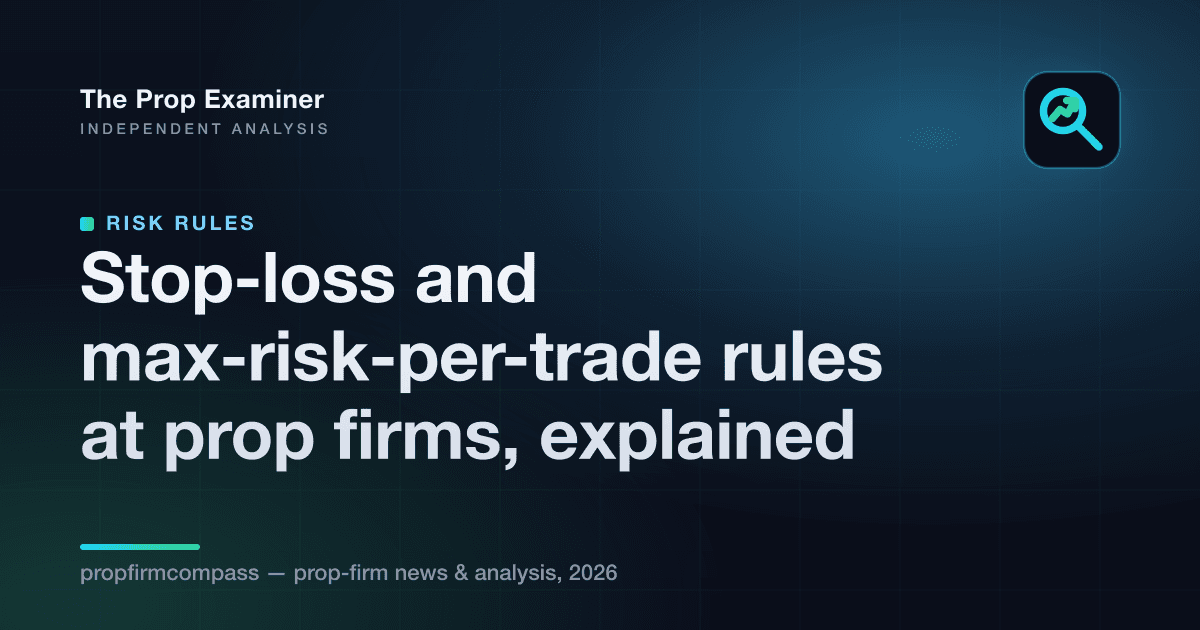 Stop-loss and max-risk-per-trade rules at prop firms, explained